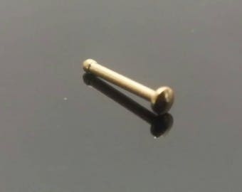 20G & 18G Surgical Steel Nose Bone Stud - 2mm Ball Spike, Dome & Flat Top, 6mm Length