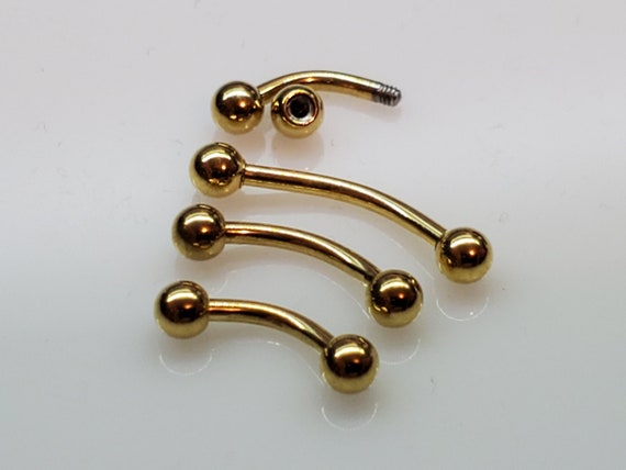 Eyebrow Rings Curved Barbell Anodized Titanium Tragus Rook 16G 5/16" Pack Of 20 Eyebrow Rings Curved Barbell Anodized Titanium Tragus Rook 16G 5/16" Pack Of 20