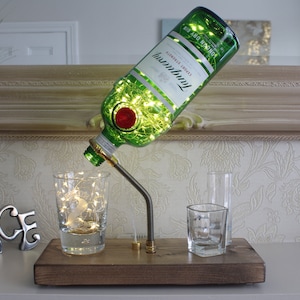 Tanqueray Bottle Light (1L). Unique Lamp & Gin Lover Gift for The Home