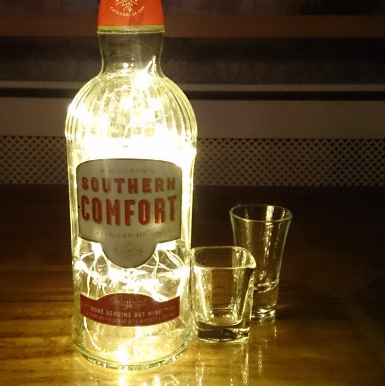 Southern Comfort Bottle Light Upcycled Bottle Lamp Perfect Etsy