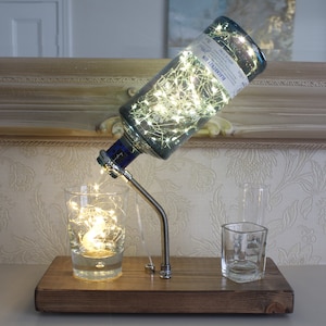 Whitley Neill Blackberry Bottle Light (70cl). Unique Lamp & Gin Lover Gift for The Home