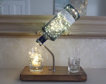 Whitley Neill Blackberry Bottle Light (70cl). Unique Lamp & Gin Lover Gift for The Home