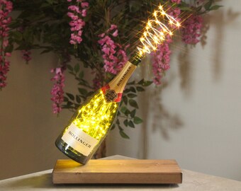 Bollinger champagnefles aangepaste lamp. Uniek huisdecor, huisopwarmingsgeschenk, huwelijksdecor of huwelijksgeschenk