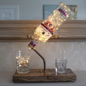 Gordons Premium Pink Bottle Light (70cl). Unique Lamp & Gin Lover Gift for The Home