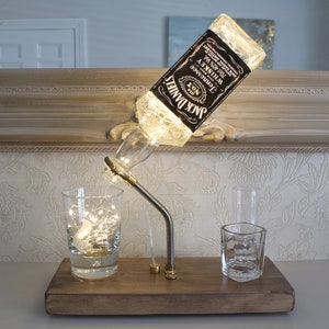 Jack Daniels Bottle Light (70cl). Unique Lamp & Whiskey Lover Gift for The Home