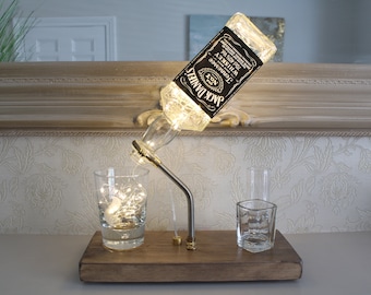 Jack Daniels Bottle Light (70cl). Unique Lamp & Whiskey Lover Gift for The Home