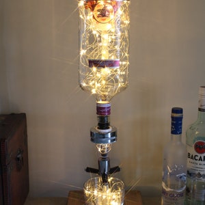 Gordon's Premium Pink Bottle Light Optic (1.5L). Unique Lamp & Gin Lover Gift for The Home
