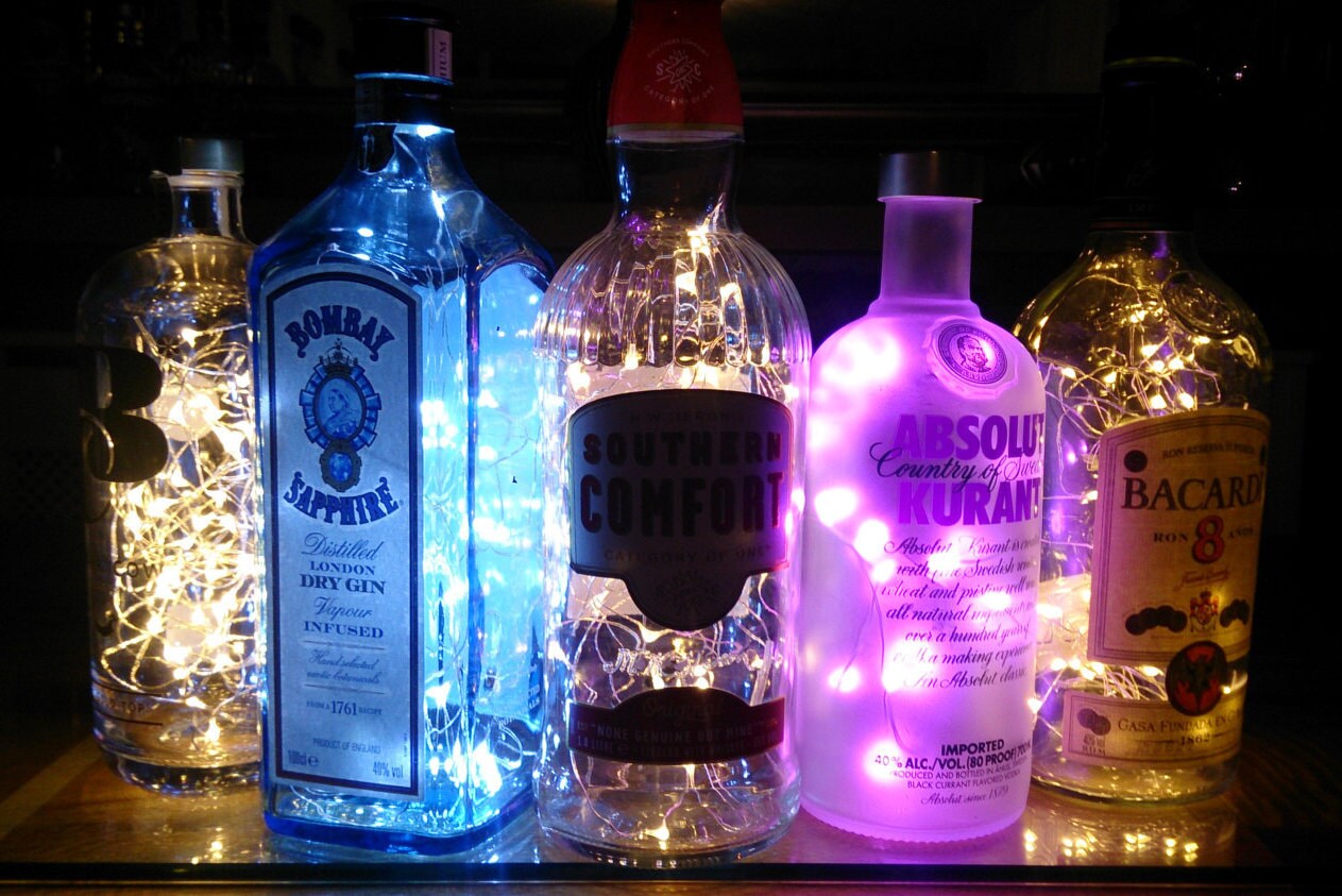 Haig Club Bottle Light. Upcycled Whiskey Bottle Lamp. Perfect Etsy