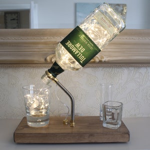 Tullamore Dew Bottle Light (70cl). Unique Lamp & Whiskey Lover Gift for The Home