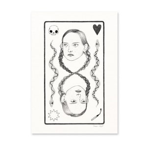 Viel Glück/Unglück | Fine Art Giclée Druck Bleistift Graphit Illustration MEDIUM A4