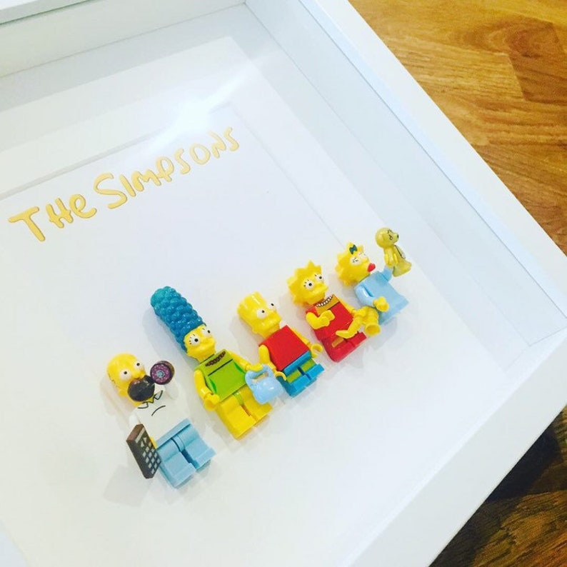 The Simpsons Picture Frame Minifiguras de Los Simpson Bart Etsy