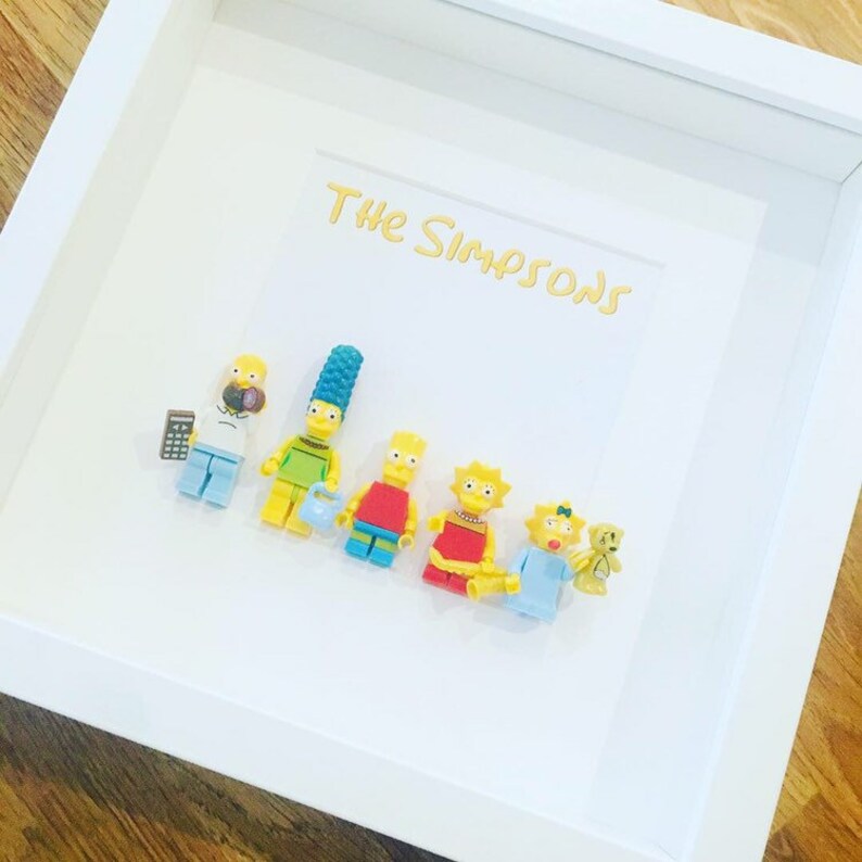 The Simpsons Picture Frame Minifiguras de Los Simpson Bart Etsy