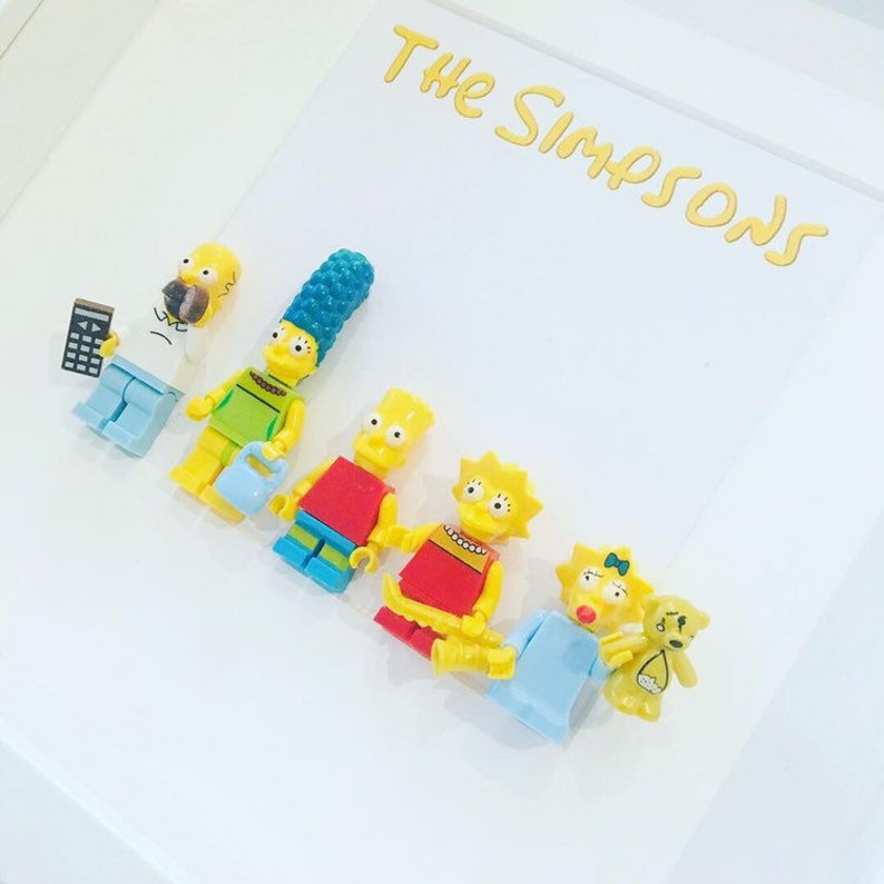 The Simpsons Picture Frame Minifiguras de Los Simpson Bart Etsy