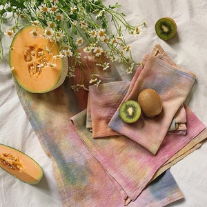 MOOD RING Cotton Cloth Napkin Set | Hand-Dyed Tie Dye | Dinner Party, Weddings, Cocktails | Set of 2,4 | Reusable | Sustainable | Gift Ideas