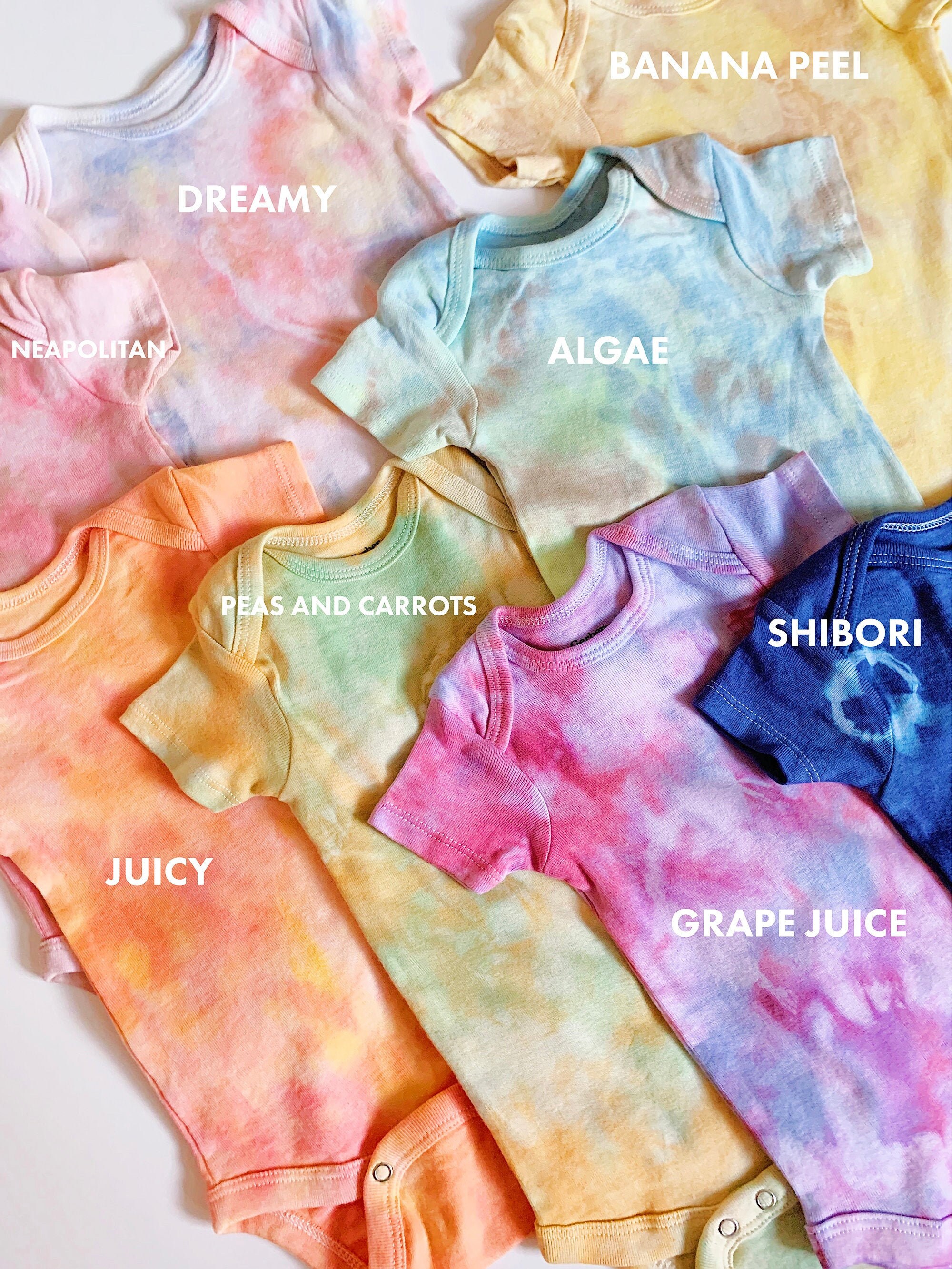 Organic Cotton Baby Onesies - Hand-Dyed and Tie Dye - Reusable - for …