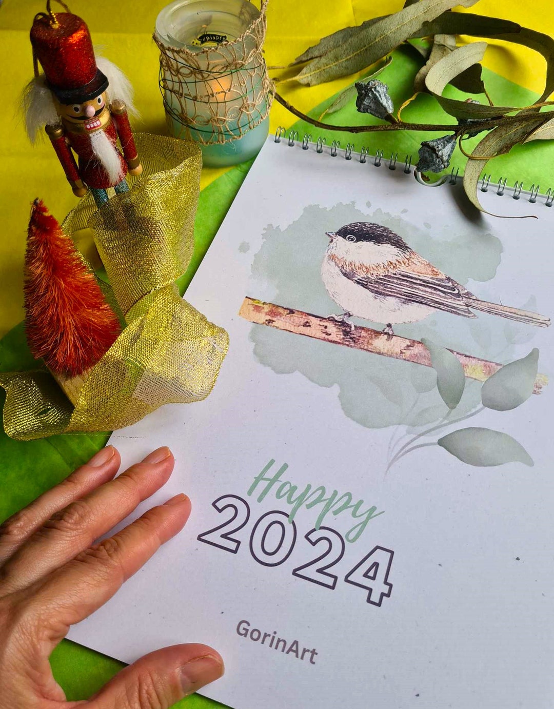 2024-bird-calendar-bird-paintings-a4-size-wall-calendar-etsy