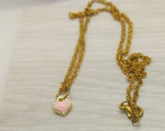 gold plated chain/gold plated heart/dainty heart/dainty heart chain/dainty heart necklace/gold plated necklace/delicate chain/delicate heart