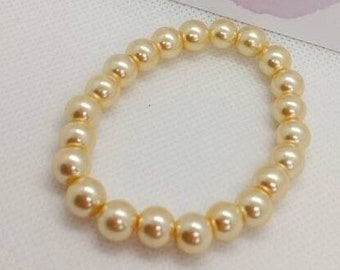 faux pearl bracelet, faux pearls, fall bracelet, autumn jewelry, fall jewelry