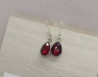 Teardrop earrings, Formal jewellery, purple earrings, best friend gift