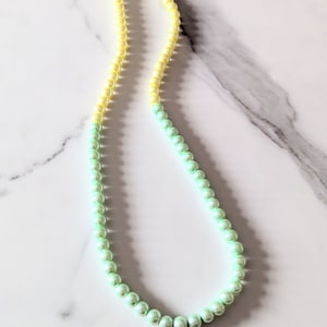 Handmade Pastel Pearl Necklace and Earrings: Spring Jewelry Set
