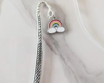 Rainbow Charm Bookmark, Colourful Bookmark, Planner Accessories