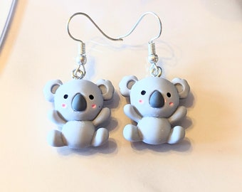 Koala Bear Earrings: Acrylic Australian Animal Jewelry