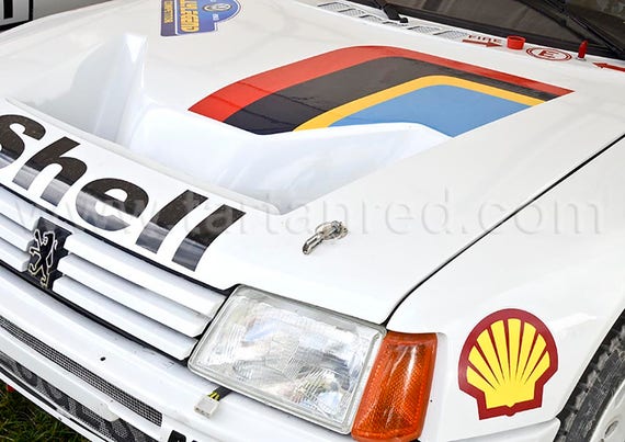 Canvas Print from Original Photograph of a Peugeot 205 T16 Group B rally Car, A4 or A3 Fine Art Giclee