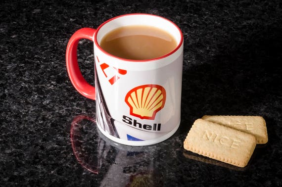 Printed mug from original photograph of a Ford RS200, Group B Rally Car