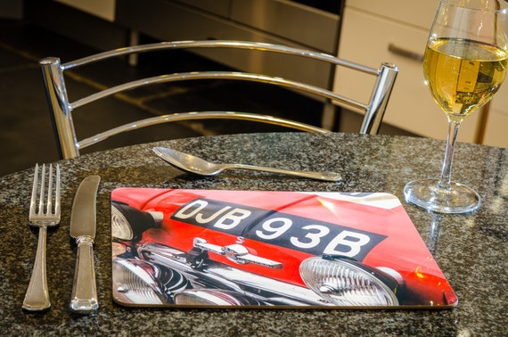 Dining Table Placemat, print from original photograph of a Mini Cooper S DJB 93B, RAC Rally, 260mmx 200mm, High Gloss Finish