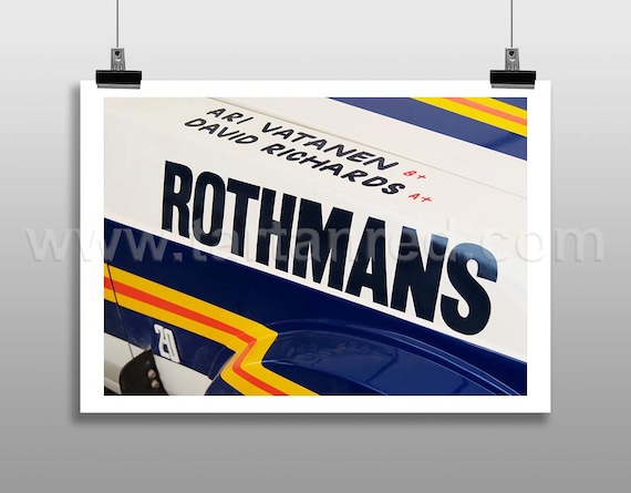 Print from original photograph of a Ford Escort RS 1800 MkII Group 4 Rally Car, Ari Vatanen, Hannu Mikkola,  Rothmans Livery, 1970s Rallying