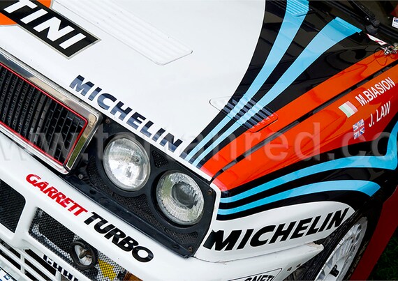 Canvas Print from Original Photograph of a Lancia Delta Integrale Evolution, Group A Rally Car, A4 or A3 Fine Art Giclee