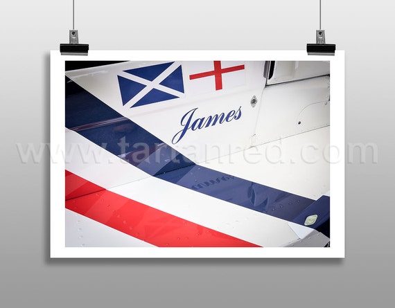 Print from original photograph of a James Hunt, Hesketh Cosworth 308 Racing Car, 1970s Formula 1 Racing