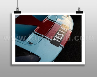 Print from original photograph of a Ford GT40, Le Mans 24 Hour Race, 1965, GT and Sportscar Endurance Racing