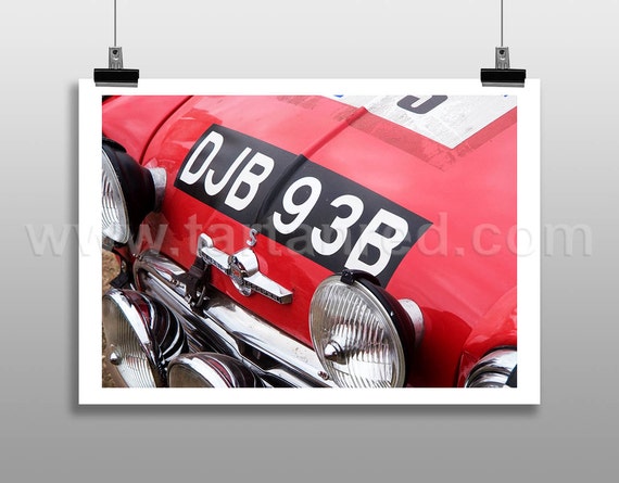 Print from original photograph of a Morris Mini Cooper S, DJB 93B, 1965 RAC Rally, BMC Works Mini, Tartan RedClassic Rallying