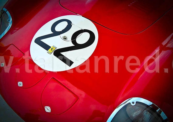 Ferrari 250 GTO, Racing Car, Nick Mason - Pink Floyd, Large A2 or A1 Fine Art Giclee Canvas Print from Original Photograph by Marcus Pomfret