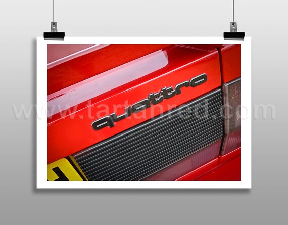Print from original photograph of an Audi Quattro, 1980s, Classic Car