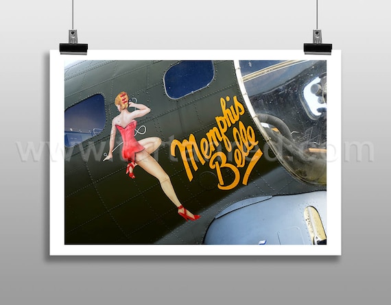 Print from original photograph of a B17 Flying Fortress, Sally B, Memphis Belle, American Airforce, World War 2, Bomber Command