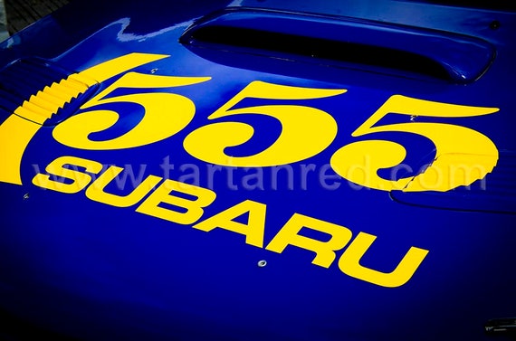 Canvas Print from Original Photograph of a Subaru Impreza 555 Rally Car, A4 or A3 Fine Art Giclee