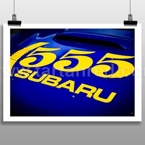 Print from original photograph of a Subaru Impreza 555 Group A Rally Car, Colin McRae, World Rally Champion