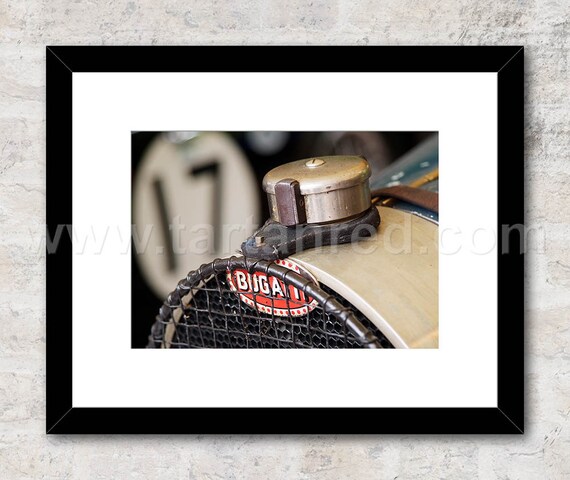 Print from original photograph of a Bugatti Type 35 C Vintage Racing Car, 1930s, Goodwood Revival