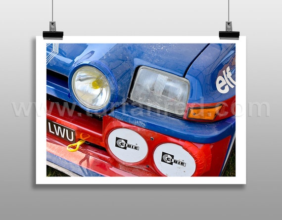 Print from original photograph of a Renault 5 Maxi Turbo, Group 4 Rally Car, Jean Ragnotti, 1980s Rallying