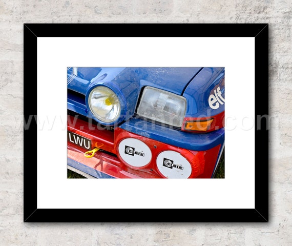 Print from original photograph of a Renault 5 Maxi Turbo, Group 4 Rally Car, Jean Ragnotti, 1980s Rallying