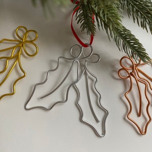 Handmade Christmas Wire Decorations for the Tree Ornaments, Stocking Tags