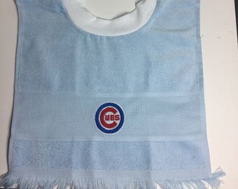 Chicago Cubs Baby Bib, Chicago Cubs Infant Bib, Chicago Cubs Toddler Bib, Cubs Bib, Chicago Cubs, Wrigley Field Cubs Bibs