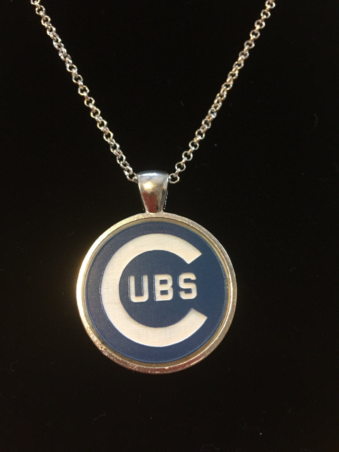 Chicago Cubs Necklace Cubs Necklace Chicago Cubs Jewelry Etsy