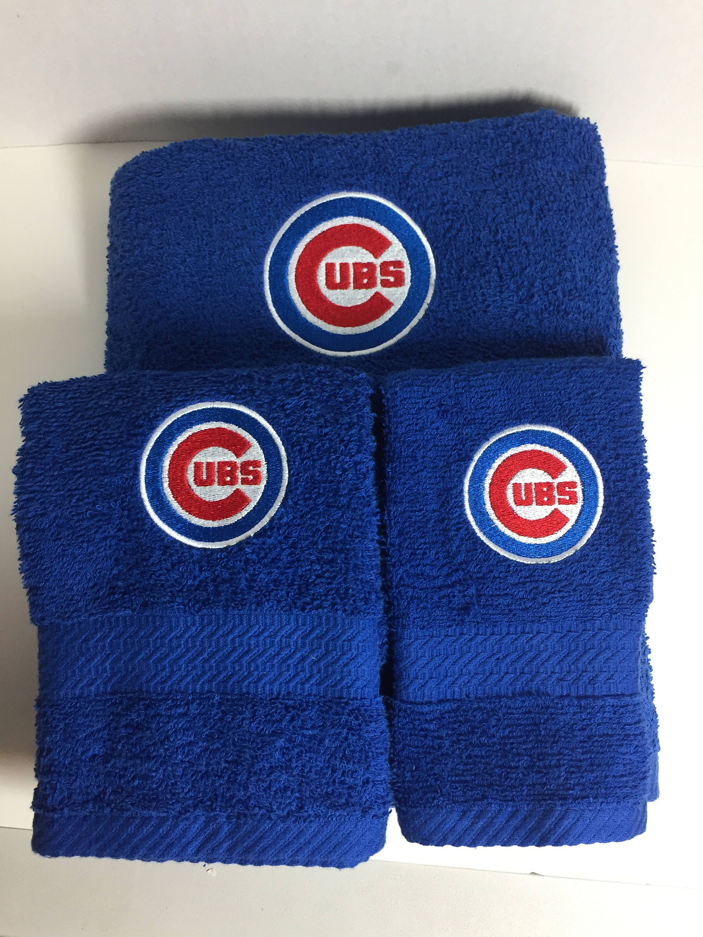 Chicago Cubs Towel Set Cubs Bath Towel Set Cubs Hand towel Etsy