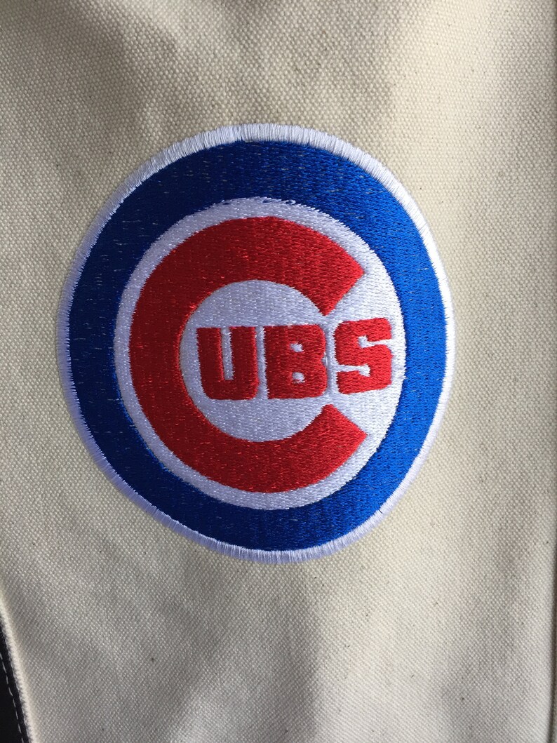 Chicago Cubs Tote bag Cubs Womans Gift Canvas Bag Cubs Tote Cubs Beach Bag Cubs Shopping Bag Large Zippered Tote Bage