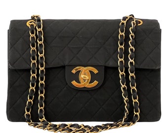 CHANEL Vintage Patent Leather 24k Gold CC Logo Camera Bag Black