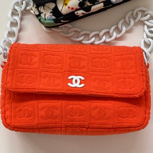 Chanel Coral Terry Flap Bag