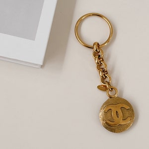 CHANEL CC Logo Chain Bag Charm 93A Gold-Plated France Accessory 694RC287